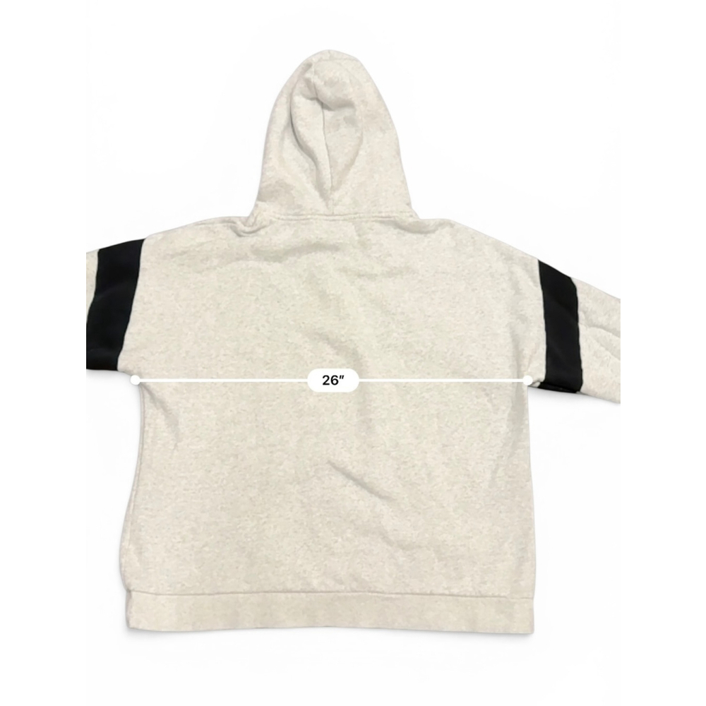 Nike Men's Light Heather Gray/Black Air Half-Zip Logo Heavyweight Hoodie Sz L - Picture 7 of 10